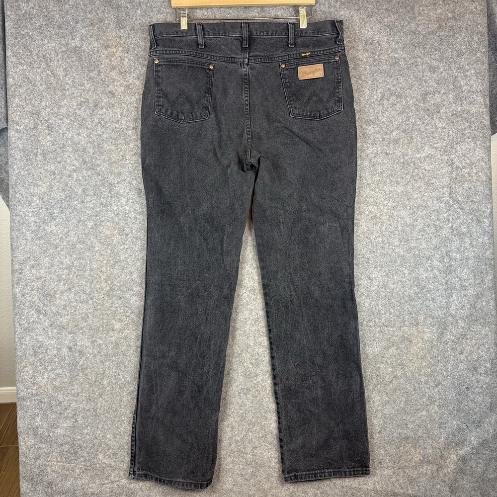 Vintage Wrangler Jeans Mens 38x34 Black 936WBK Western Rodeo Denim US Fabric - Picture 2 of 9